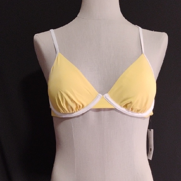 Shade Shore Swim Shade Shore Yellow And White Bikini With